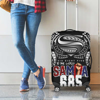Super Samoa-Six Eight Five to The World Luggage Cover Traditional Samoan Tattoo Black Color LT03 - Polynesian Pride