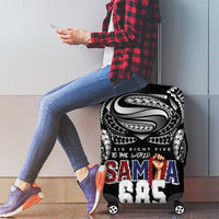 Super Samoa-Six Eight Five to The World Luggage Cover Traditional Samoan Tattoo Black Color LT03 - Polynesian Pride