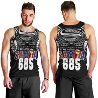 Super Samoa-Six Eight Five to The World Men Tank Top Traditional Samoan Tattoo Black Color LT03 - Polynesian Pride
