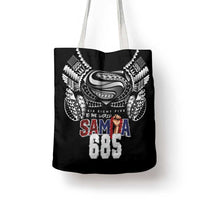 Super Samoa-Six Eight Five to The World Tote Bag Traditional Samoan Tattoo Black Color LT03 - Polynesian Pride