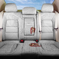 Super Samoa-Six Eight Five to The World Back Car Seat Cover Traditional Samoan Tattoo All White