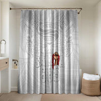 Super Samoa-Six Eight Five to The World Bathroom Set Traditional Samoan Tattoo All White