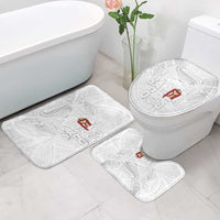 Super Samoa-Six Eight Five to The World Bathroom Set Traditional Samoan Tattoo All White