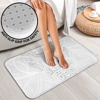 Super Samoa-Six Eight Five to The World Bathroom Set Traditional Samoan Tattoo All White