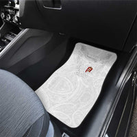 Super Samoa-Six Eight Five to The World Car Mats Traditional Samoan Tattoo All White LT03 - Polynesian Pride