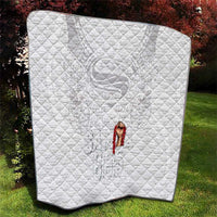 Super Samoa-Six Eight Five to The World Quilt Traditional Samoan Tattoo All White LT03 - Polynesian Pride