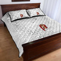 Super Samoa-Six Eight Five to The World Quilt Bed Set Traditional Samoan Tattoo All White LT03 - Polynesian Pride