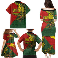 Sepik River Crocodile & Arts Festival Melanesian Pattern Family Matching Puletasi and Hawaiian Shirt