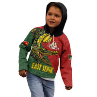 Sepik River Crocodile & Arts Festival Melanesian Pattern Kid Hoodie