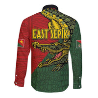 Sepik River Crocodile & Arts Festival Melanesian Pattern Long Sleeve Button Shirt LT03 - Polynesian Pride