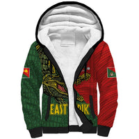 Sepik River Crocodile & Arts Festival Melanesian Pattern Sherpa Hoodie LT03 Unisex Red - Polynesian Pride