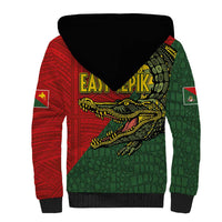 Sepik River Crocodile & Arts Festival Melanesian Pattern Sherpa Hoodie LT03 - Polynesian Pride
