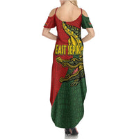 Sepik River Crocodile & Arts Festival Melanesian Pattern Summer Maxi Dress LT03 - Polynesian Pride