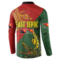 Sepik River Crocodile & Arts Festival Button Sweatshirt Bird-of-paradise Melanesian Tattoo LT03 - Polynesian Pride