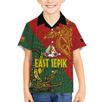 Sepik River Crocodile & Arts Festival Kid Hawaiian Shirt Bird-of-paradise Melanesian Tattoo