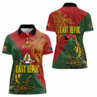 Sepik River Crocodile & Arts Festival Women Polo Shirt Bird-of-paradise Melanesian Tattoo