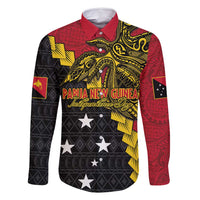 Papua New Guinea Independence Day Family Matching Tank Maxi Dress and Hawaiian Shirt Bird-of-paradise Melanesian Tattoo