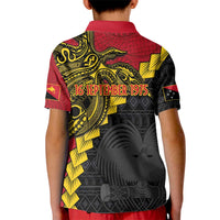 Papua New Guinea Independence Day Kid Polo Shirt Bird-of-paradise Melanesian Tattoo