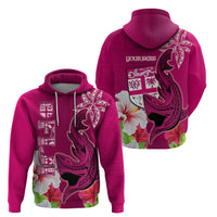 Custom Polynesian Fiji Hoodie Shark and Hibiscus Tapa Pattern Purple Version LT03 - Polynesian Pride