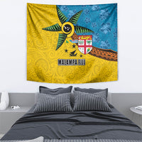 Malampa Fiji Day Tapestry Tapa and Melanesian Patterns with Coat of Arms LT03 - Polynesian Pride