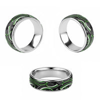 Traditional Samoan Tattoo Art Green Color Classic Ring LT03 - Polynesian Pride