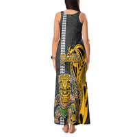 Custom Hawaii Lanai Island Tank Maxi Dress Hawaiian Warrior and Kakau Symbols Abstract Tattoo LT03 - Polynesian Pride