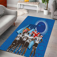 Fiji Rugby Sevens Area Rug Commemorate Gold Medal - Rio de Janeiro 2016 LT03 - Polynesian Pride