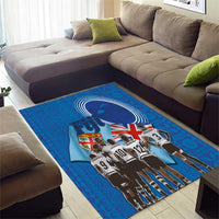 Fiji Rugby Sevens Area Rug Commemorate Gold Medal - Rio de Janeiro 2016 LT03 - Polynesian Pride