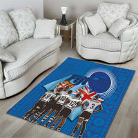 Fiji Rugby Sevens Area Rug Commemorate Gold Medal - Rio de Janeiro 2016 LT03 - Polynesian Pride