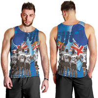 Fiji Rugby Sevens Men Tank Top Commemorate Gold Medal - Rio de Janeiro 2016 LT03 - Polynesian Pride