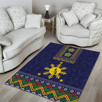 Philippines Merry Christmas Area Rug Maligayang Pasko with Parol and Xmas Pattern Barong Style LT03 - Polynesian Pride
