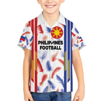 Custom Philippines Champions Football Jersey Family Matching Short Sleeve Bodycon Dress and Hawaiian Shirt