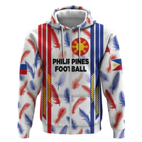 Custom Philippines Champions Football Jersey Hoodie LT03 Zip Hoodie White - Polynesian Pride