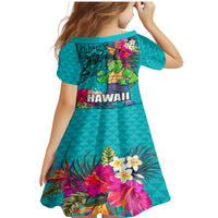 Hawaii Great Aloha Run 40th Anniversary Family Matching Mermaid Dress and Hawaiian Shirt With Turtle Mascot Marathon Hibiscus and Kakau LT03 - Polynesian Pride
