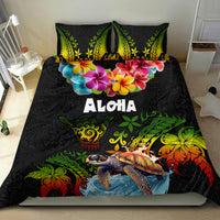 Hawaii Lei Day Bedding Set Hibiscus Wreath and Polynesian Pattern LT03 - Polynesian Pride