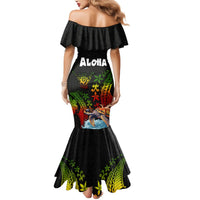 Hawaii Lei Day Mermaid Dress Hibiscus Wreath and Polynesian Pattern LT03 - Polynesian Pride