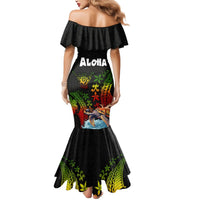 Hawaii Lei Day Mermaid Dress Hibiscus Wreath and Polynesian Pattern LT03 - Polynesian Pride