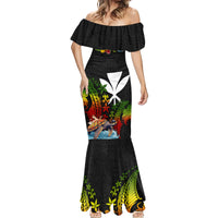 Hawaii Lei Day Mermaid Dress Hibiscus Wreath and Polynesian Pattern LT03 - Polynesian Pride