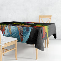 Hawaii Lei Day Tablecloth Hibiscus Wreath and Polynesian Pattern LT03 - Polynesian Pride