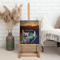 Australia and New Zealand ANZAC Day Canvas Wall Art Tui Bird and Koala mix Maori and Aboriginal Pattern LT03 - Polynesian Pride