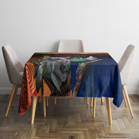 Australia and New Zealand ANZAC Day Tablecloth Tui Bird and Koala mix Maori and Aboriginal Pattern LT03 - Polynesian Pride
