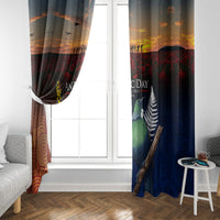 Australia and New Zealand ANZAC Day Window Curtain Tui Bird and Koala mix Maori and Aboriginal Pattern LT03 - Polynesian Pride