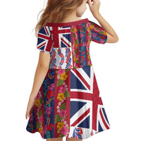 Hawaiian Lei Family Matching Puletasi and Hawaiian Shirt National Flag Striped Style