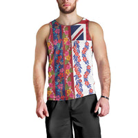 Hawaiian Lei Men Tank Top National Flag Striped Style LT03 - Polynesian Pride