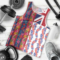 Hawaiian Lei Men Tank Top National Flag Striped Style LT03 - Polynesian Pride