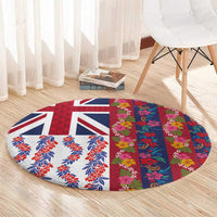 Hawaiian Lei Round Carpet National Flag Striped Style