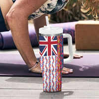 Hawaiian Lei Tumbler With Handle National Flag Striped Style LT03 - Polynesian Pride