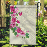 Hawaiian Hibiscus and Art Polynesian Tattoo Garden Flag Beige Color LT03 Garden Flag Beige - Polynesian Pride