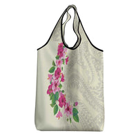 Hawaiian Hibiscus and Art Polynesian Tattoo Grocery Bag Beige Color LT03 - Polynesian Pride