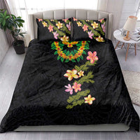 Hawaiian Lei Plumeria and Tropical Leaves Bedding Set Watercolor Style LT03 - Polynesian Pride